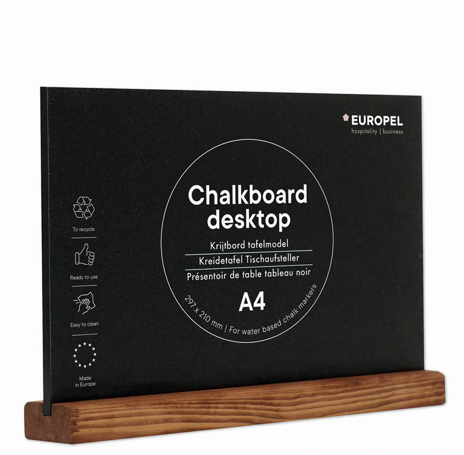 EUROPEL Ardoise de table, A4 paysage, naturel