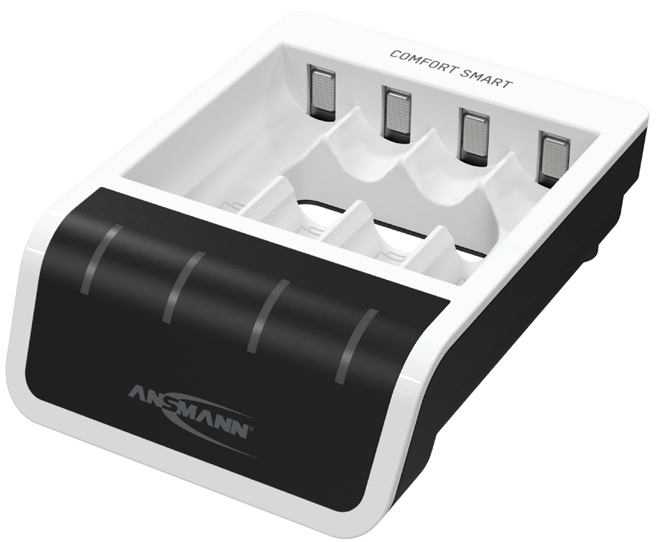 ANSMANN Chargeur rapide Comfort Smart, blanc/noir