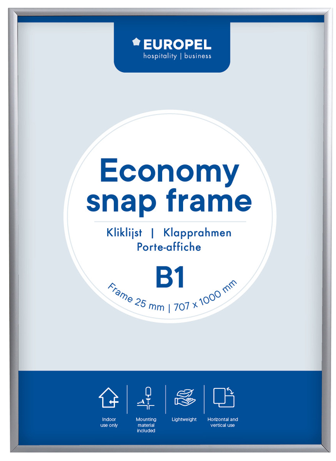 Visuel de référence : cadre porte-affiche economy, argent anodisé