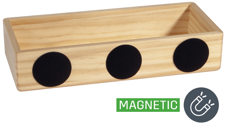 Pot à crayon en bois, vue arrière