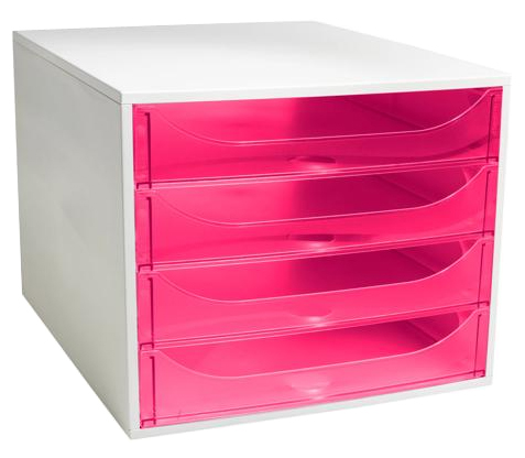 Module de classement ECOBOX, gris / framboise