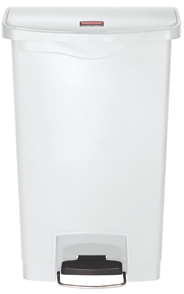Collecteur à pédale Slim Jim, 50 litres, blanc