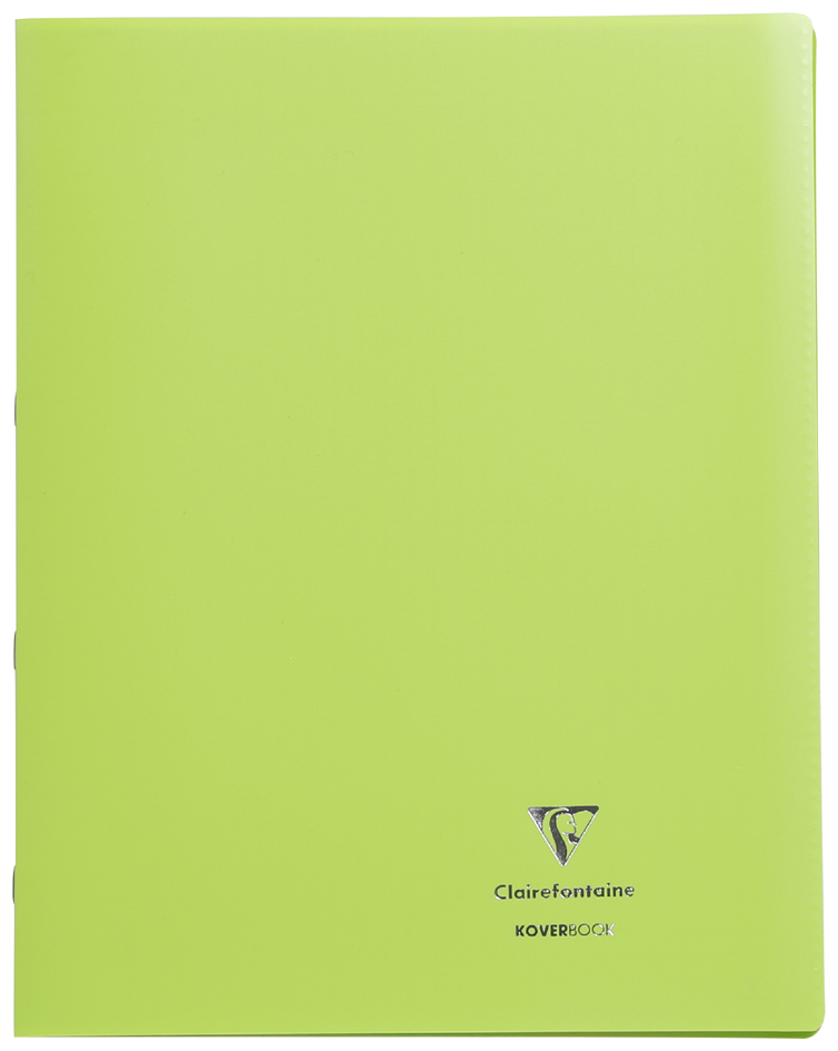 Cahier piqûre couverture polypro KOVERBOOK, vert