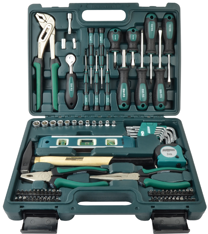 BRÜDER MANNESMANN Boîte à outils, 87 pièces, en coffret