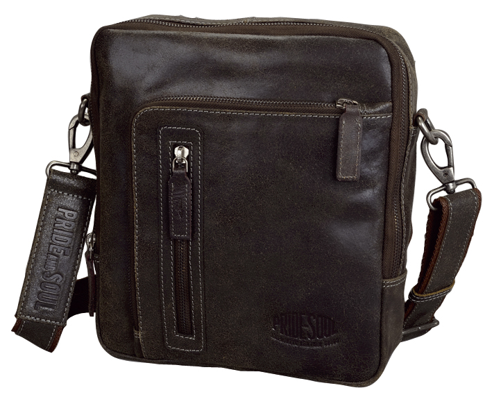 PRIDE&SOUL Sac à bandoulière 'WRETCH', cuir, marron