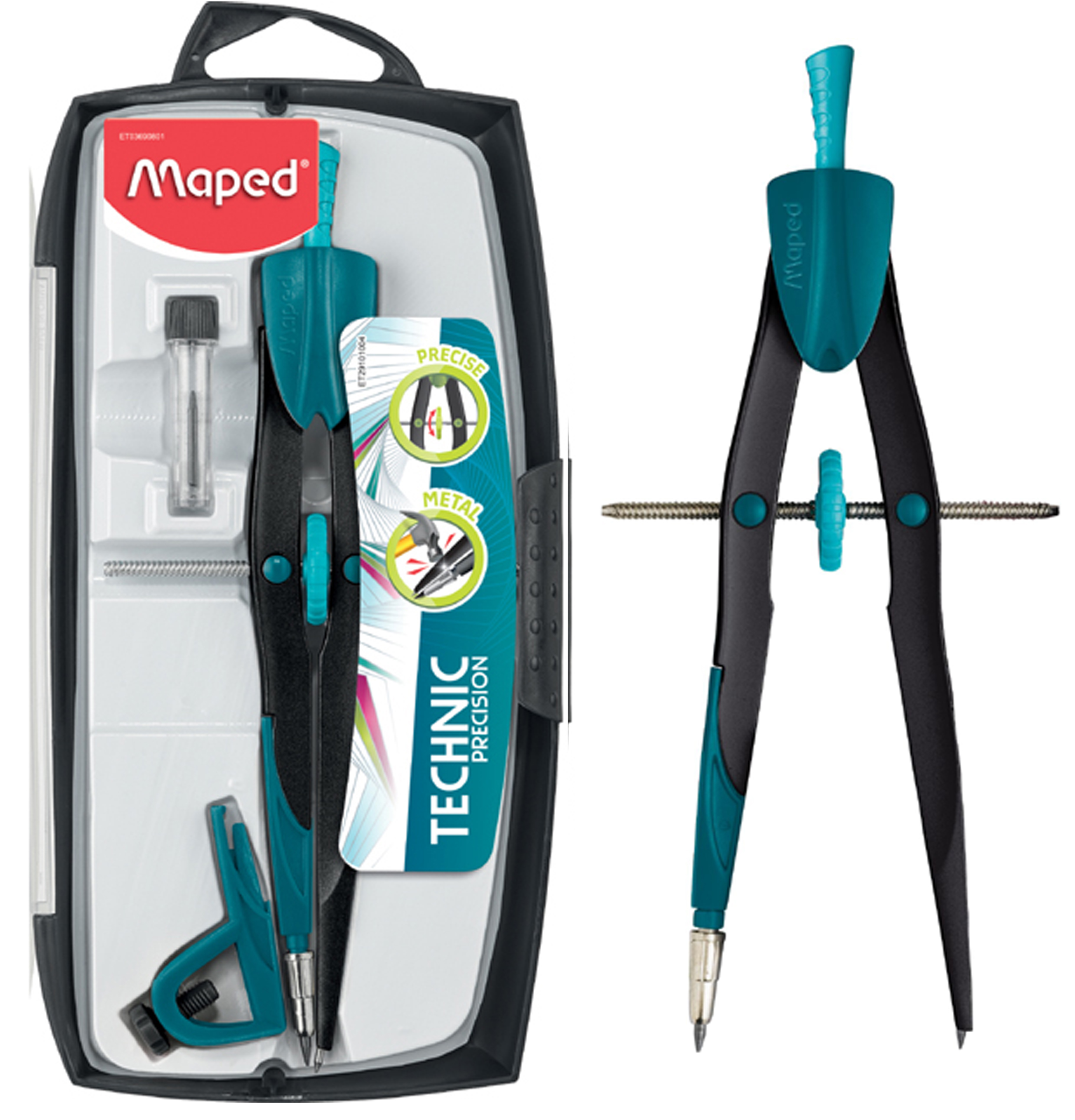 Maped Coffret compas Technic Precision, longueur: 165 mm