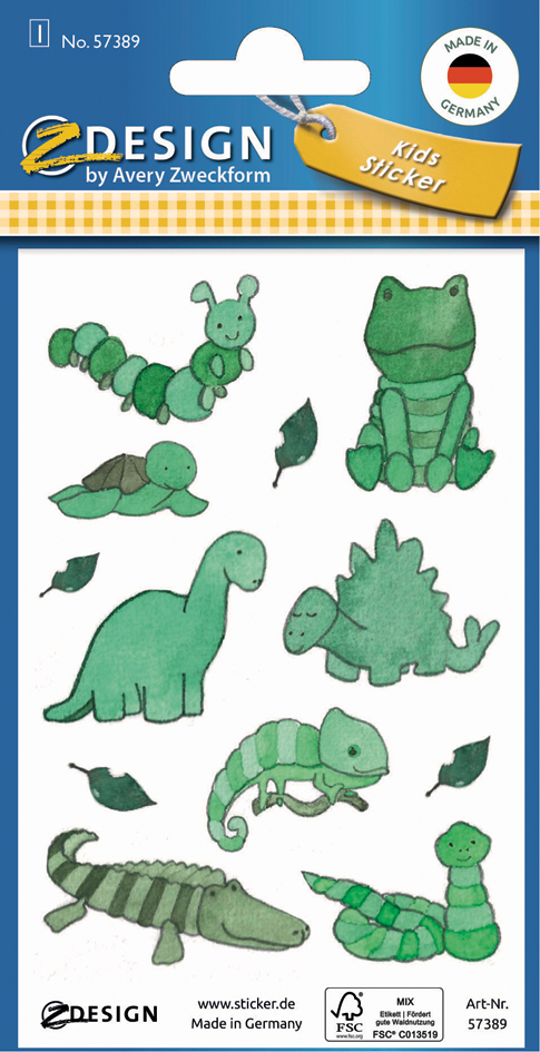 AVERY Zweckform ZDesign KIDS Sticker papier, vert