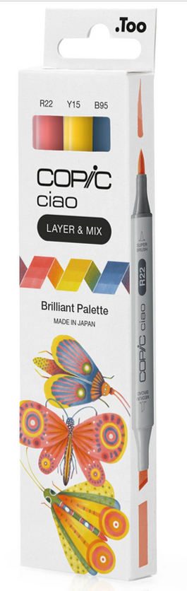 COPIC Marqueur ciao, set de 3 'Brilliant Palette'