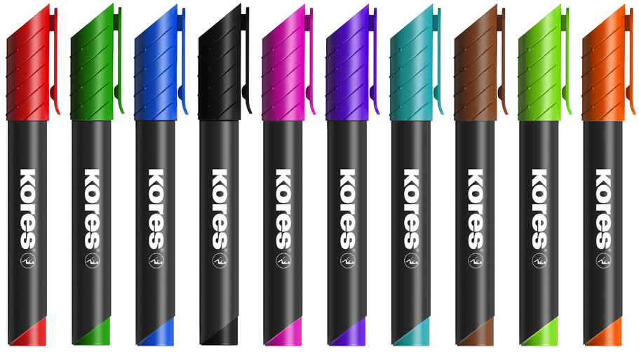 Kores Marqueur permanent 'K MARKER', pointe ogive, bleu