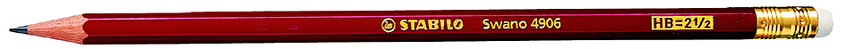 STABILO Crayon graphite Swano avec gomme, dureté: HB