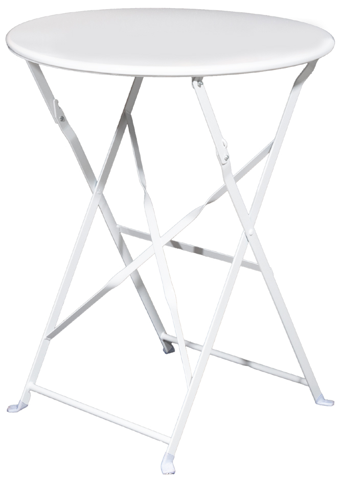 PAPERFLOW Table d'extérieur pliante EDEN, rond, blanc