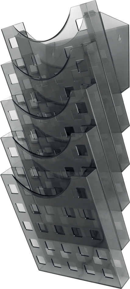 helit Porte-brochures mural 'the grid wall' gris transparent