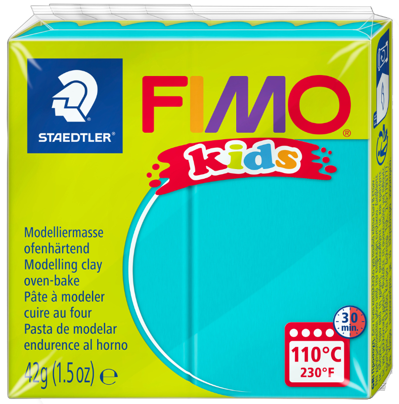 FIMO kids Pâte à modeler, à cuire au four, 42 g, turquoise