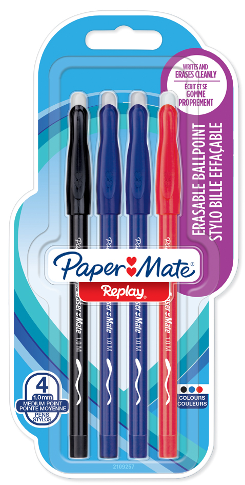 Paper:Mate Stylo à bille Replay, blister de 4