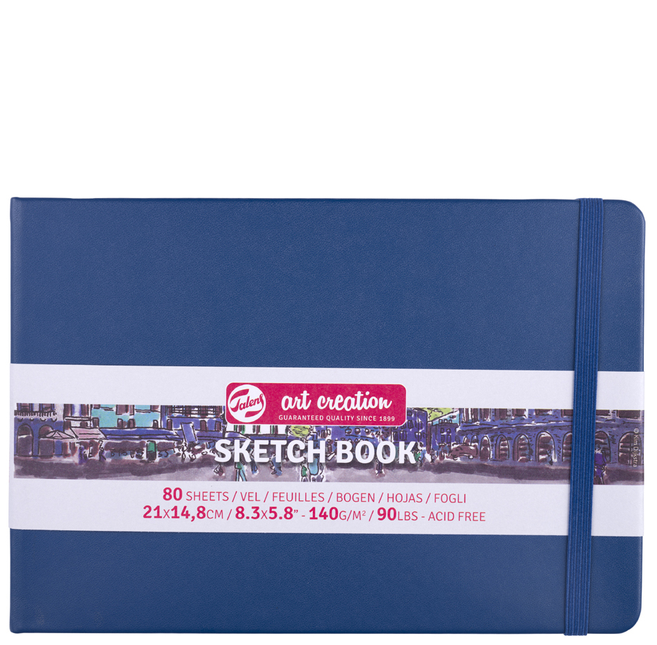 Visuel de référence : carnet de croquis, bleu marine