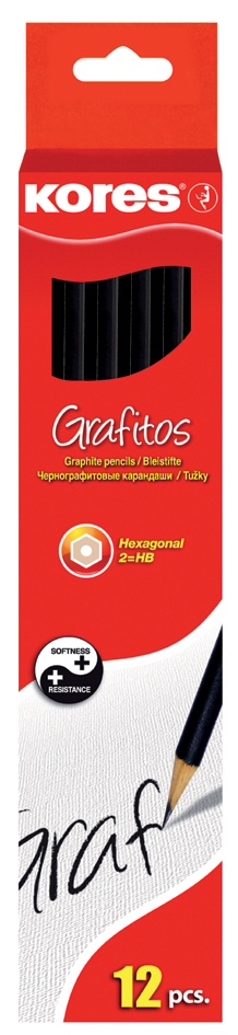 Crayons, hexagonal bout gomme