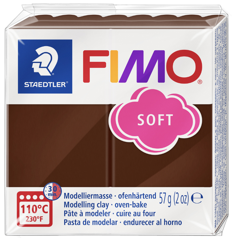 FIMO Pâte à modeler SOFT, à cuire, 57 g, chocolat
