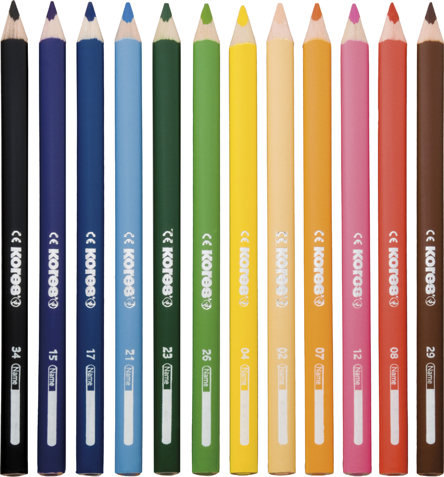 Détail - couleurs en étui de 12