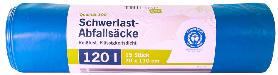 TRIline Sac poubelle renforcé, extra résistant,120 L