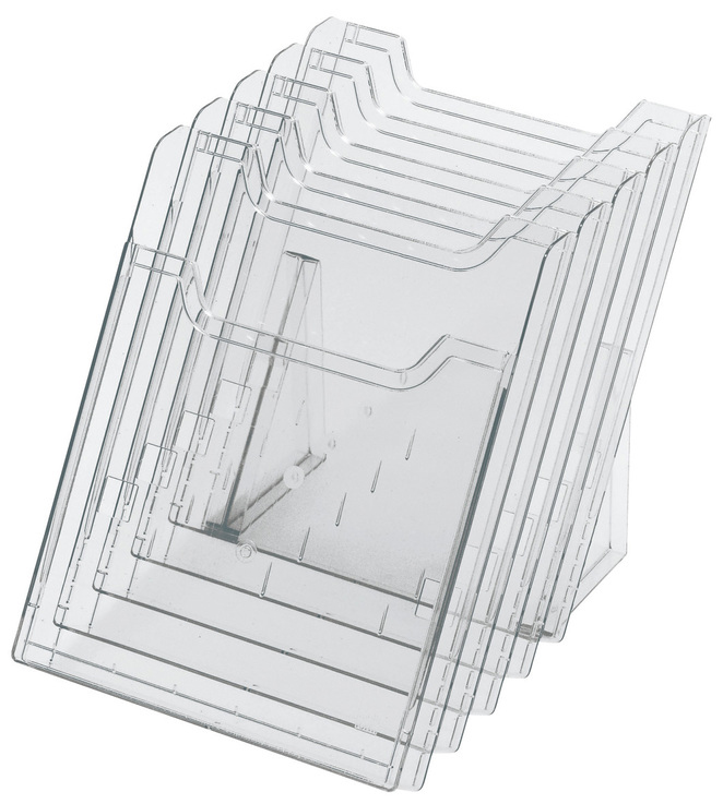 EXACOMPTA Porte-brochures de table, A4 portrait, transparent