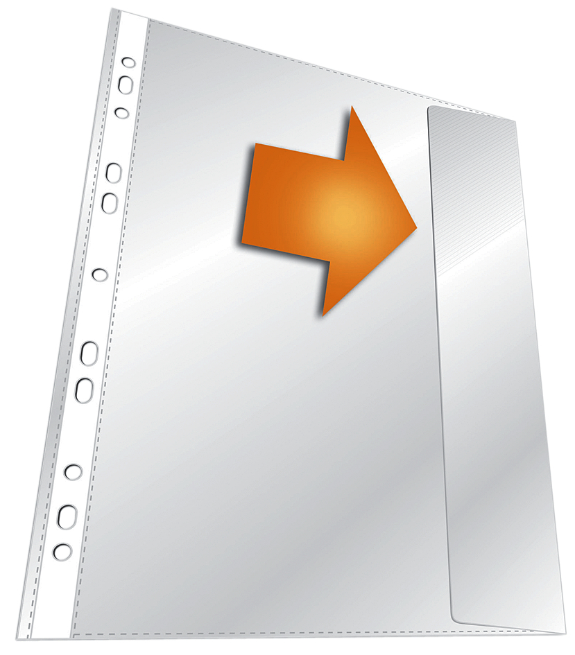 DURABLE Pochette perforée, A4, PP, transparent, 0,135 mm