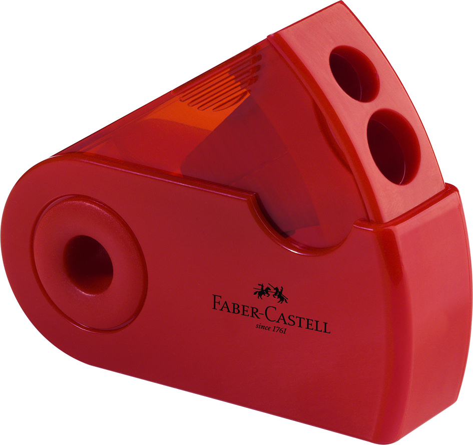 FABER-CASTELL Taille-crayon double avec étui de protection