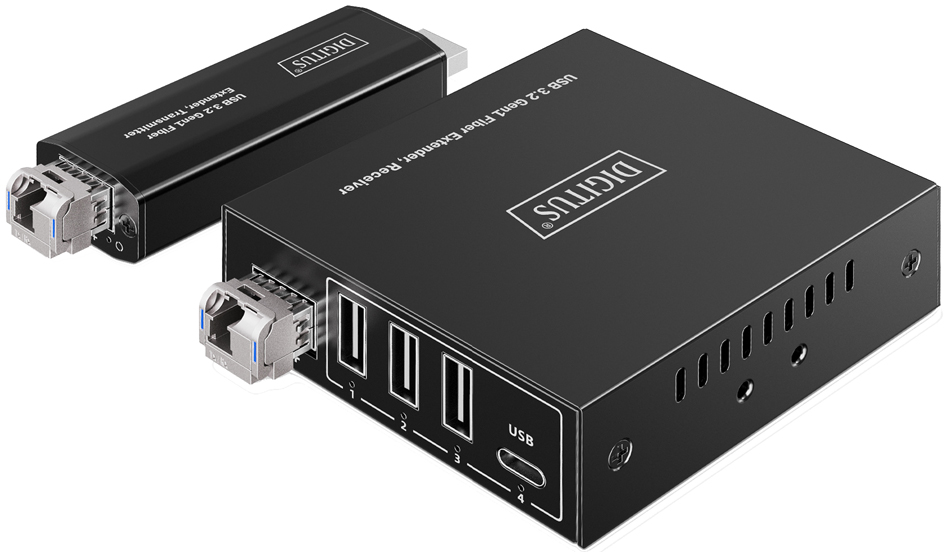 Extenseur USB 3.2 Gen1, câble fibre optique, vue arrière