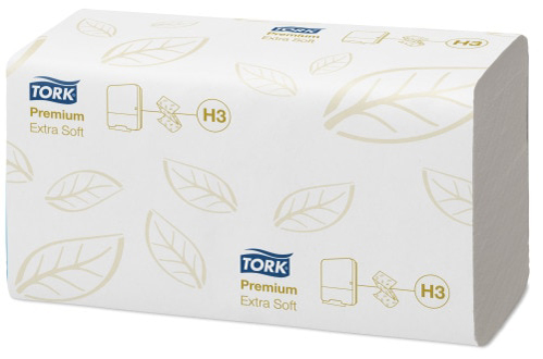 TORK Essuie-mains premium, 226 x 230 mm, pliage en Z, blanc