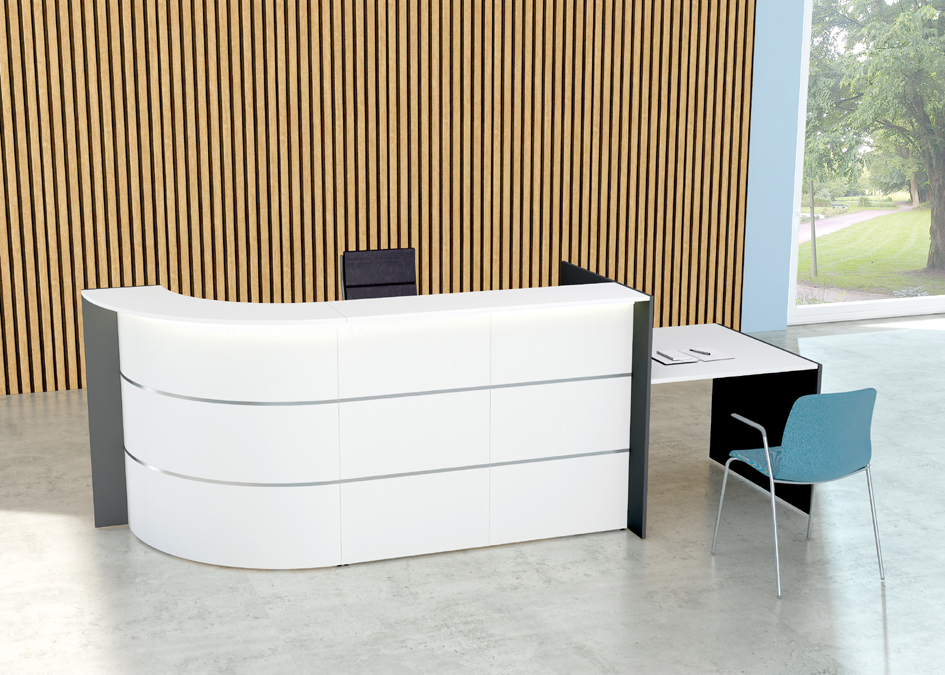 kerkmann Comptoir arrondi BARI up & down avec espace conseil