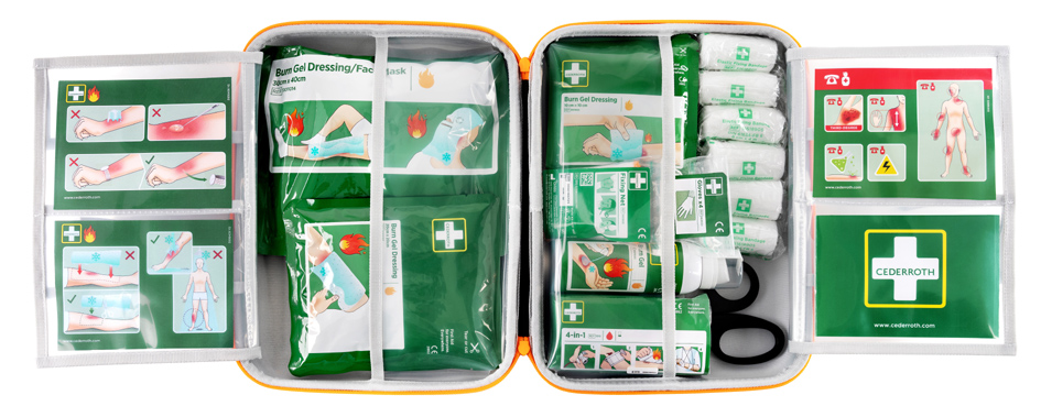 Kit de premiers secours, ouvert