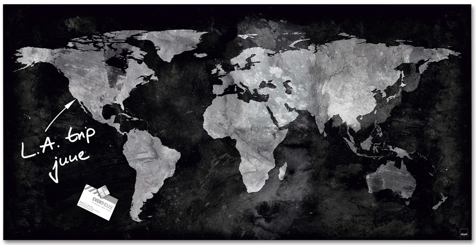 sigel Tableau magnétique en verre Artverum 'World Map'