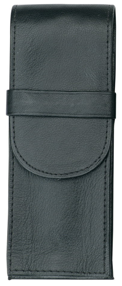 Alassio Etui pour stylo, pour 3 stylos, noir, cuir véritable
