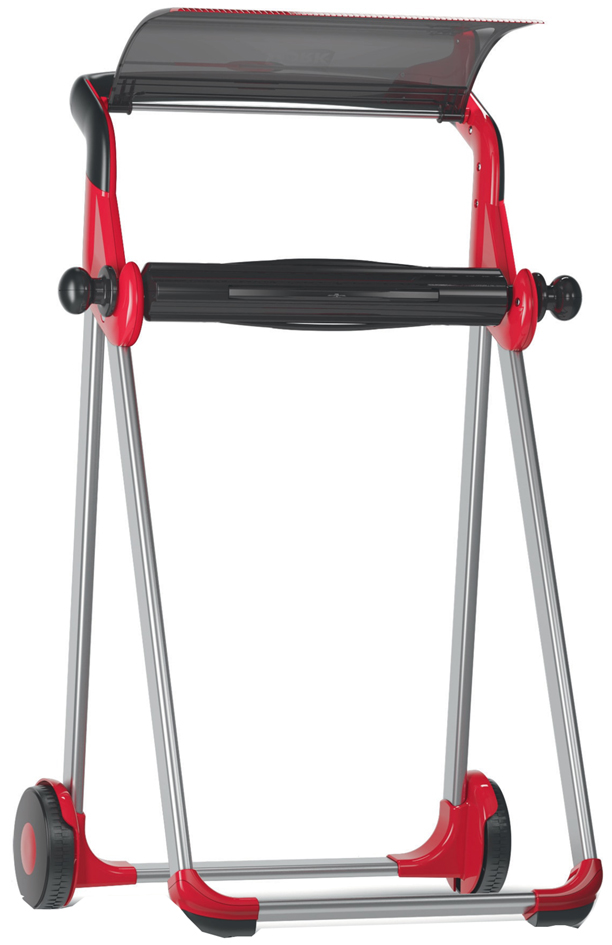 Dérouleur sur pied de rouleaux de nettoyage, rouge