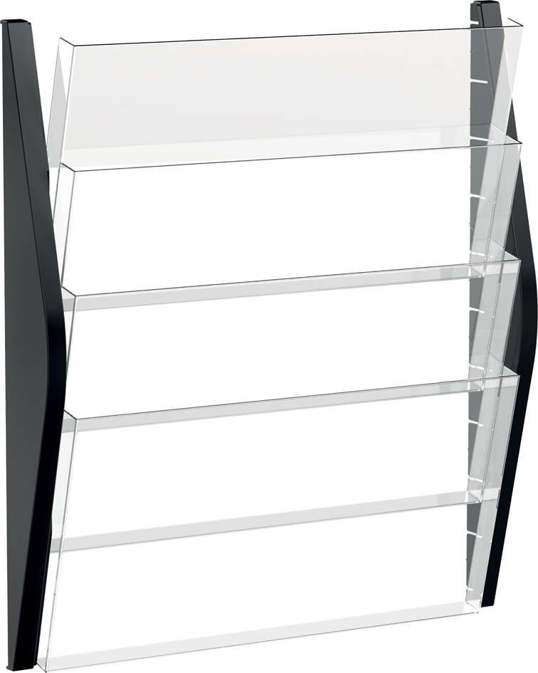 helit Porte-brochures mural 'the arc', A3 paysage, noir