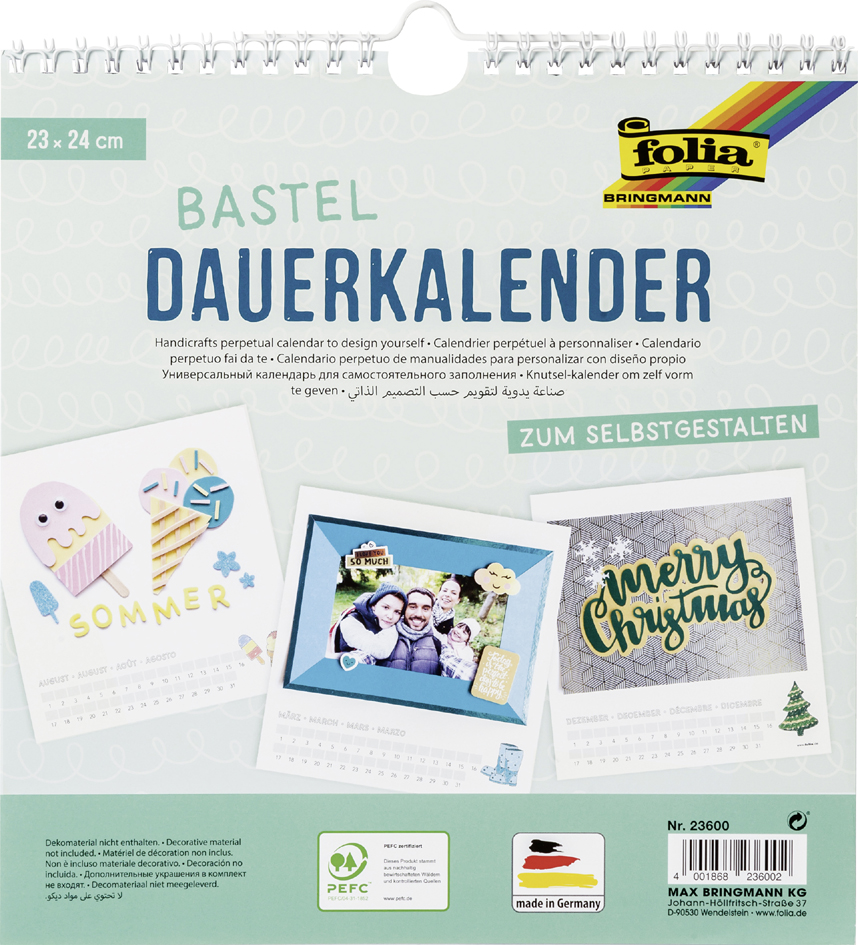 Calendriers créatifs, A4
