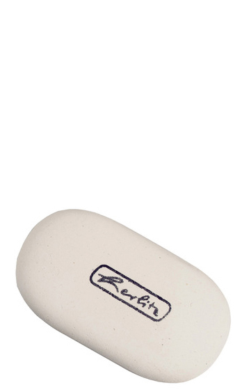 herlitz Gomme, ovale, en caoutchouc, blanc