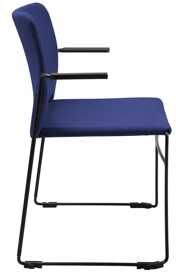 Chaise visiteur "Visit Lite", rembourré - vue latérale