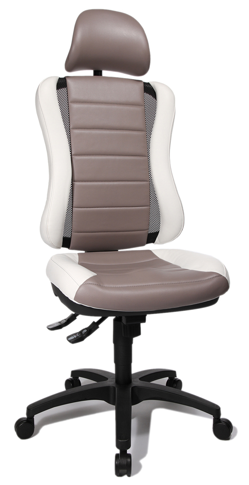 Fauteuil de bureau "Head Point RS", blanc/gris