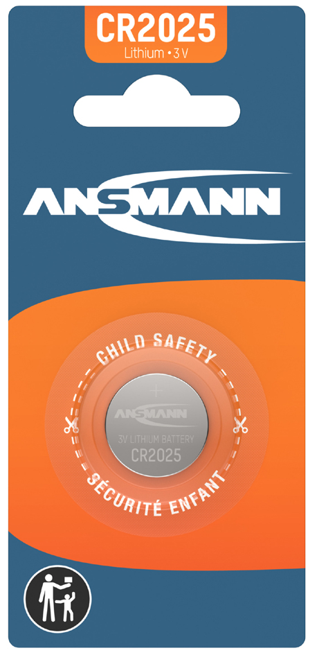 ANSMANN Pile bouton au lithium 'CR2025', 3,0 Volt, blister