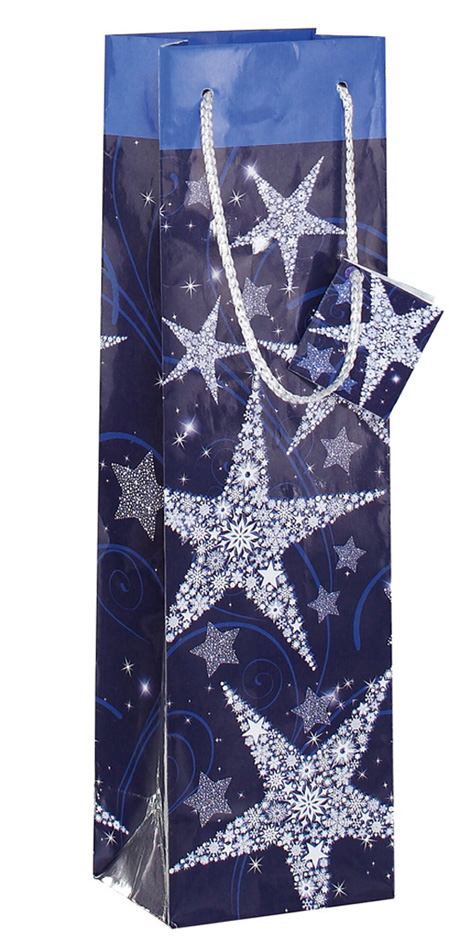 Sac cadeau de Noël pour bouteille "Shining Stars"