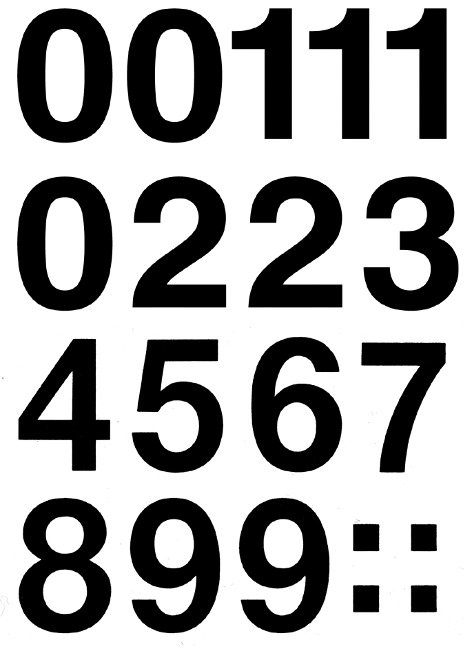 (6) Stickers chiffres, 33 mm