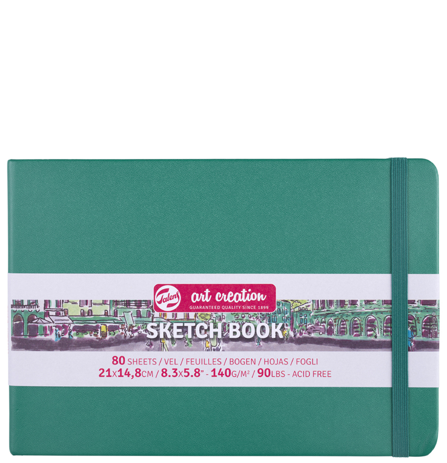 Visuel de référence : carnet de croquis, vert forêt