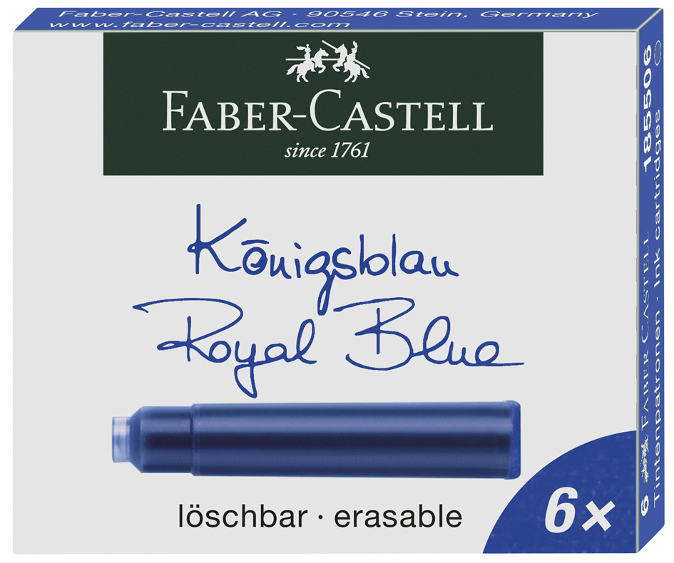 FABER-CASTELL Cartouches d'encre standard, bleu roy