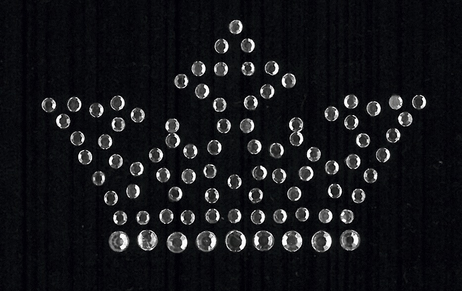 KLEIBER Application strass 'Couronne', 55 x 50 mm