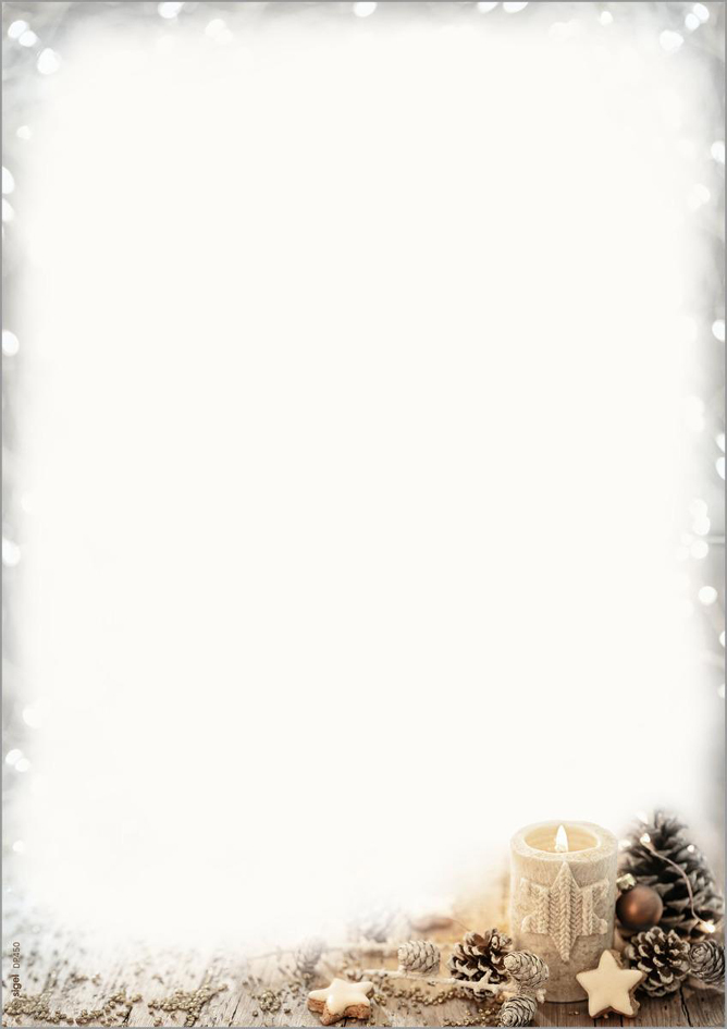 sigel Papier à motif de Noël 'Beige Christmas Candle', A4