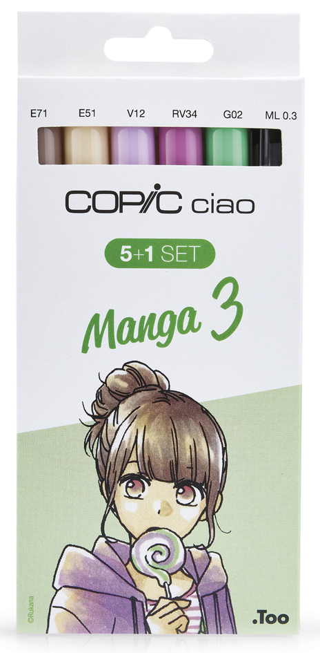 COPIC Kit de marqueurs ciao 5+1 Set, Manga 3