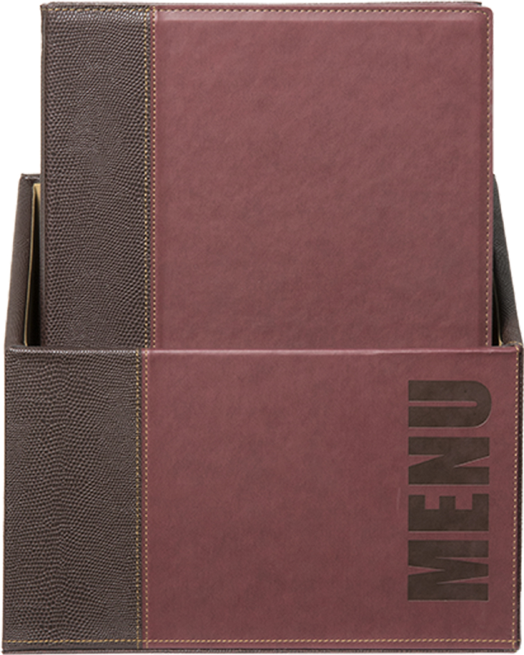 Securit Protège-menus TRENDY, A4, boîte de 20, bordeaux