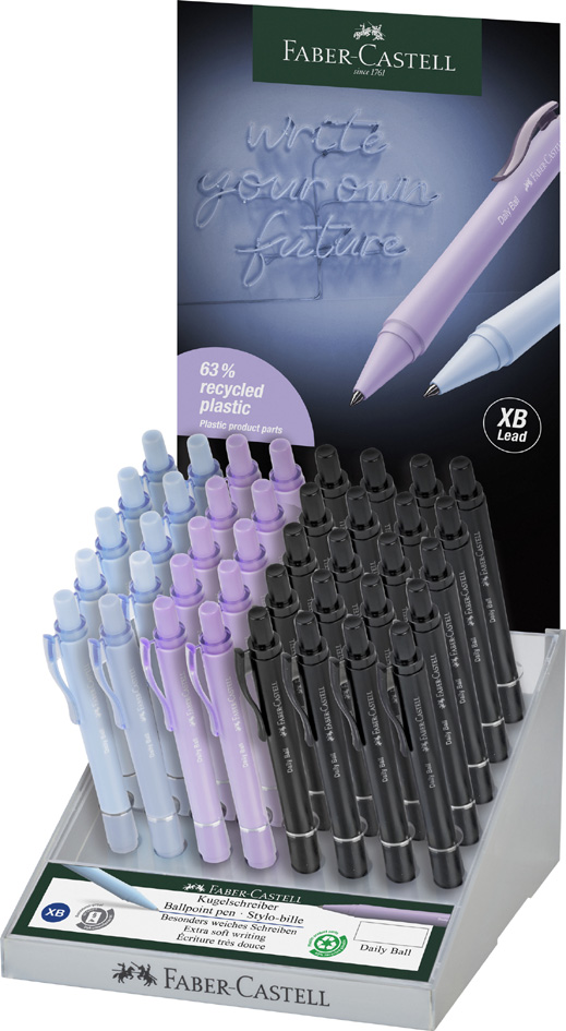 FABER-CASTELL Stylo à bille DAILY BALL XB, présentoir