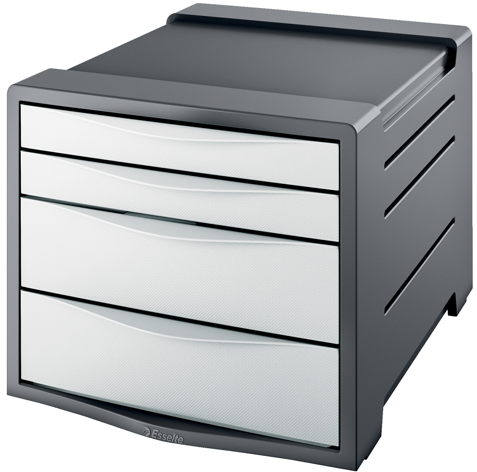 Esselte Module de classement Europost, 4 tiroirs, gris/blanc