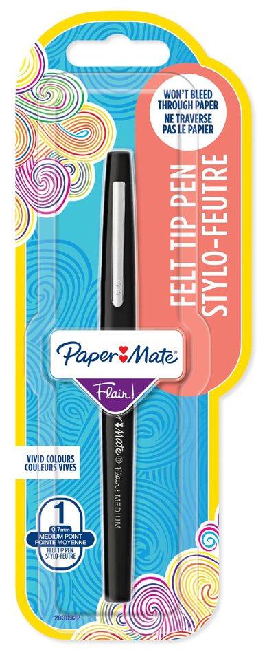 Paper:Mate Stylo feutre Flair, blister de 1, noir